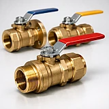 Кран шаровой латунь газ 11б27п6 Ду 20 Ру16 ВР/НР бабочка