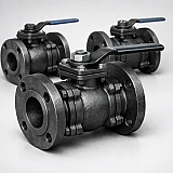 Кран шаровой чугун Ду 15 Ру16 фл полнопроходной под электропривод с рукояткой ISO F05 Тмакс=150 оС